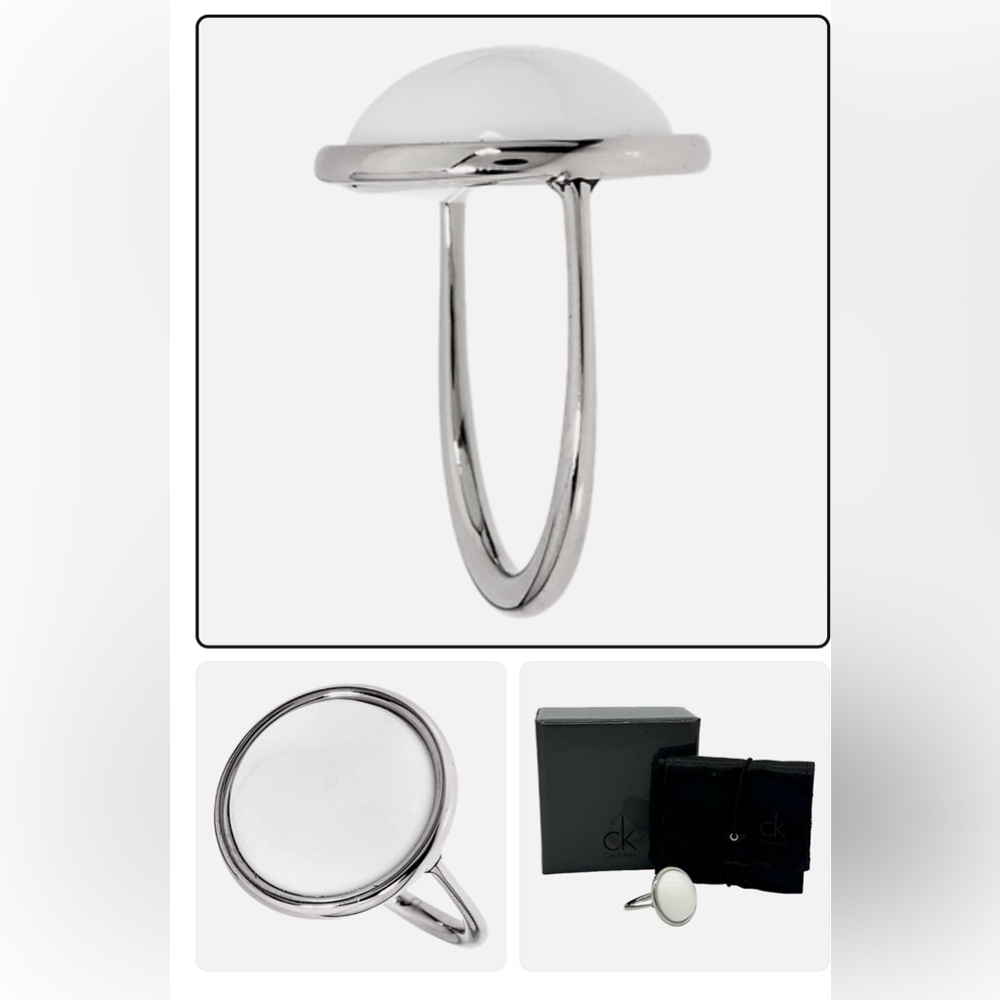Calvin Klein Silver Ring Minimalist Design